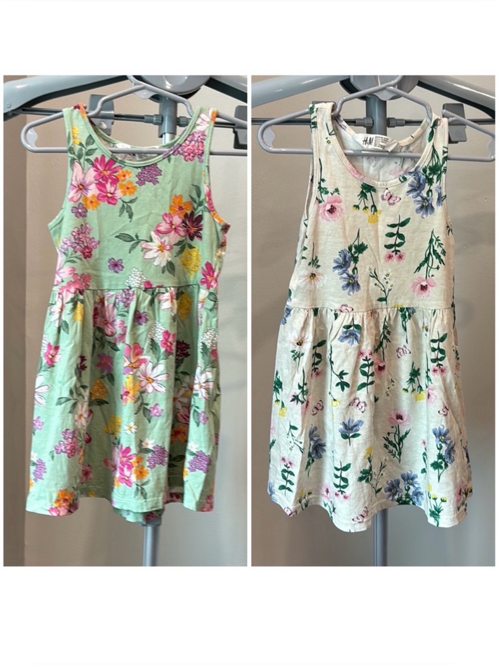 Two H&M Toddler Girls Sleeveless Sundresses, 3-4T